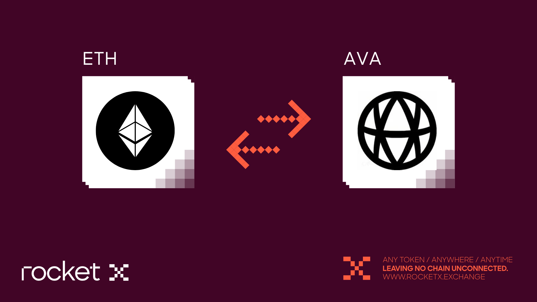 Easily exchange Ethereum (ETH) for AVA tokens using RocketX Exchange and unlock Travala's crypto-powered travel booking rewards and perks.